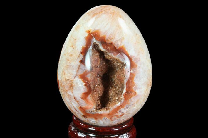 Colorful Carnelian Agate Egg - Crystal Pocket #91524